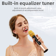 K3 Bluetooth 5.0 Karaoke Live Stereo Sound Wireless Bluetooth Condenser Microphone (Red)