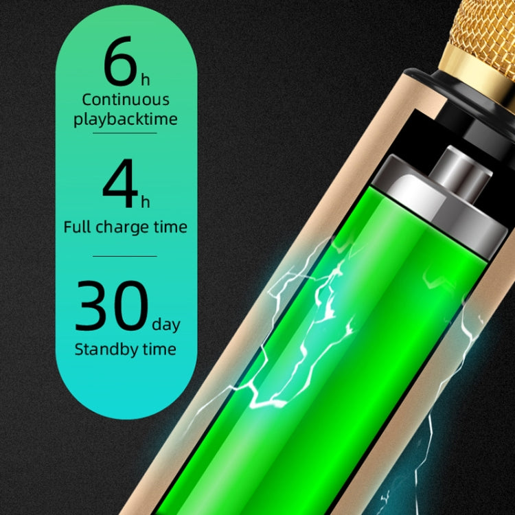 K3 Bluetooth 5.0 Karaoke Live Stereo Sound Wireless Bluetooth Condenser Microphone (Red)
