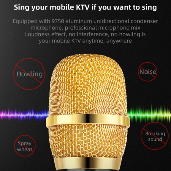 K3 Bluetooth 5.0 Karaoke Live Stereo Sound Wireless Bluetooth Condenser Microphone (Red)