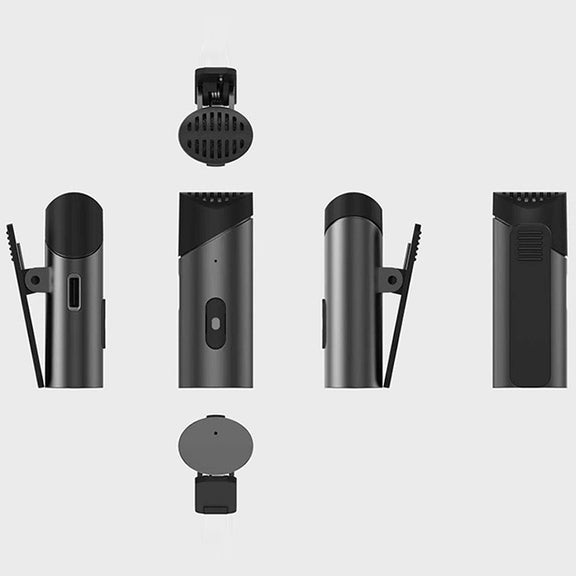 MY-M6 8 Pin Port Portable Smart Noise Reduction 2.4GHz Wireless Microphone with Clip