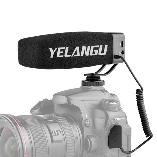 YELANG MIC09 Shotgun Gain Condenser Broadcast Microphone with Windshield for Canon / Nikon / Sony DSLR Cameras, Smartphones(Black) - free shipping - PMC Jewellery - Order now!