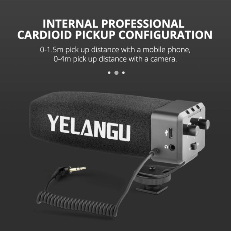 YELANG MIC09 Shotgun Gain Condenser Broadcast Microphone with Windshield for Canon / Nikon / Sony DSLR Cameras, Smartphones(Black) - free shipping - PMC Jewellery - Order now!