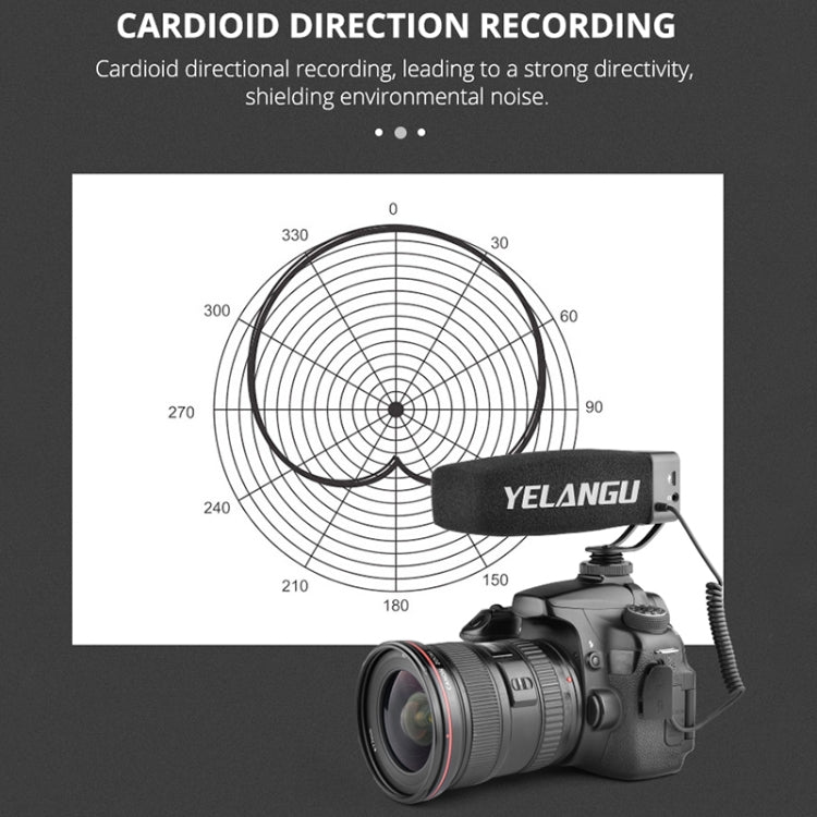 YELANG MIC09 Shotgun Gain Condenser Broadcast Microphone with Windshield for Canon / Nikon / Sony DSLR Cameras, Smartphones(Black) - free shipping - PMC Jewellery - Order now!