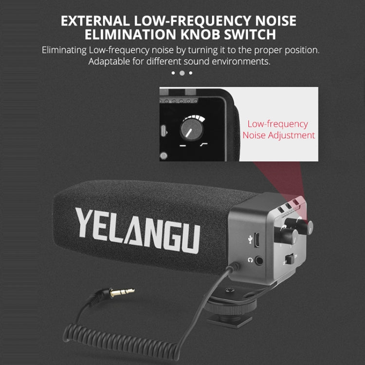 YELANG MIC09 Shotgun Gain Condenser Broadcast Microphone with Windshield for Canon / Nikon / Sony DSLR Cameras, Smartphones(Black) - free shipping - PMC Jewellery - Order now!