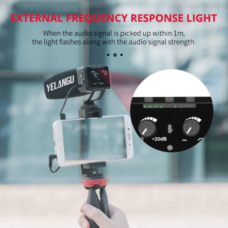 YELANG MIC09 Shotgun Gain Condenser Broadcast Microphone with Windshield for Canon / Nikon / Sony DSLR Cameras, Smartphones(Black) - free shipping - PMC Jewellery - Order now!
