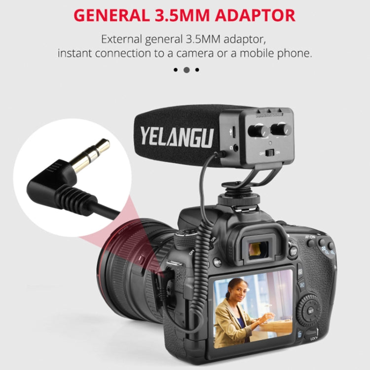 YELANG MIC09 Shotgun Gain Condenser Broadcast Microphone with Windshield for Canon / Nikon / Sony DSLR Cameras, Smartphones(Black) - free shipping - PMC Jewellery - Order now!