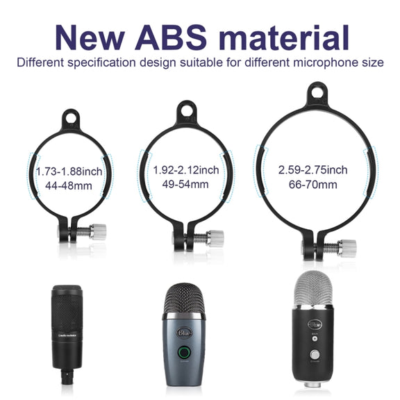 TEYUN PS-4x3 Condenser Microphone U-shaped Blowout Cover Desktop Bracket Audio Accessory Clip(Black)