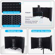 TEYUN S5 Microphone Soundproof Cover Windproof and Sound-absorbing Accessories(Black)