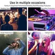 BMG-06D 6-channel Live Mixer Mobile Phone Bluetooth Sound Card Digital 16DSP Reverb Effect, EU Plug(White)