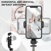 Q03 Bluetooth Remote Control Tripod Selfie Stick Phone Holder (White)