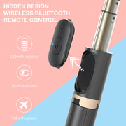 Q03 Bluetooth Remote Control Tripod Selfie Stick Phone Holder (White)