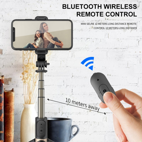 Q03 Bluetooth Remote Control Tripod Selfie Stick Phone Holder (White)
