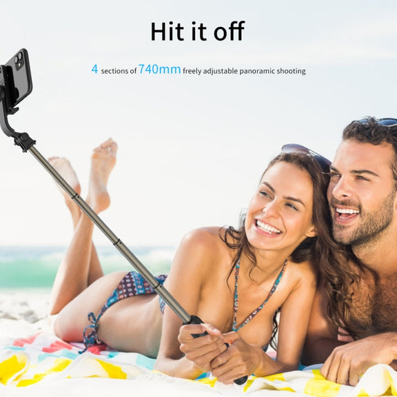 Q03 Bluetooth Remote Control Tripod Selfie Stick Phone Holder (White)