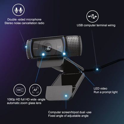 Logitech C920e HD Pro Webcam Widescreen Video Chat Recording USB Smart 1080P Web Camera - free shipping - PMC Jewellery - Order now!