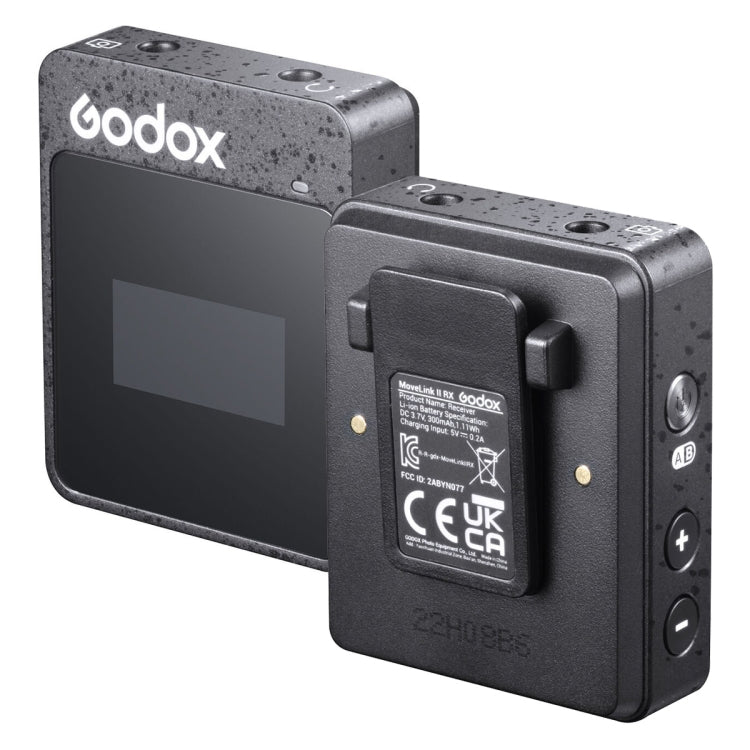 Godox MoveLink II M1 Wireless Lavalier Microphone System with Transmitters and Receiver for DSLR Cameras and Camcorders (Black) - free shipping - PMC Jewellery - Order now!