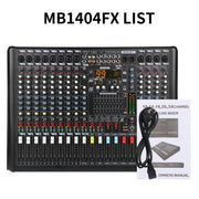 XTUGA B1404FX 14 Channels Bluetooth Audio Mixer Digital DJ Controller Sound Mixing Console (UK Plug)