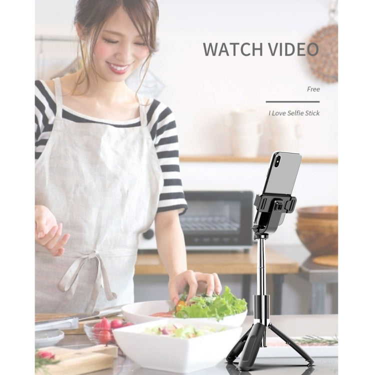 L02 100cm Multi-function Adjustable Bluetooth Self-timer Pole Tripod Selfie Stick (White) - Selfie Sticks by PMC TechLife | Online Shopping South Africa | PMC TechLife | Buy Now Pay Later Mobicred