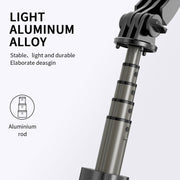 L08 Adjustable Gimbal Stabilize Bluetooth Self-timer Pole Tripod Selfie Stick(White)