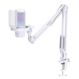 FEELWORLD VM1 USB Condenser Gaming Microphone for Streaming Noise Cancellation Mute RGB Light Boom Arm Stand (White) - Microphone by FEELWORLD | Online Shopping South Africa | PMC TechLife | Buy Now Pay Later Mobicred