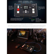 FEELWORLD L1 PLUS Multi-camera Video Mixer Switcher Touch Screen PTZ Control USB3.0 Fast Streaming Switcher (US Plug)