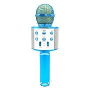 WS-858 Metal High Sound Quality Handheld KTV Karaoke Recording Bluetooth Wireless Microphone, for Notebook, PC, Speaker, Headphone, iPad, iPhone, Galaxy, Huawei, Xiaomi, LG, HTC and Other Smart Phones(Blue)