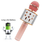 WS-858 Metal High Sound Quality Handheld KTV Karaoke Recording Bluetooth Wireless Microphone, for Notebook, PC, Speaker, Headphone, iPad, iPhone, Galaxy, Huawei, Xiaomi, LG, HTC and Other Smart Phones(Blue)