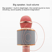 WS-858 Metal High Sound Quality Handheld KTV Karaoke Recording Bluetooth Wireless Microphone, for Notebook, PC, Speaker, Headphone, iPad, iPhone, Galaxy, Huawei, Xiaomi, LG, HTC and Other Smart Phones(Blue)