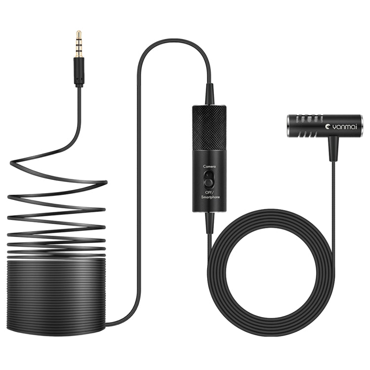 Yanmai R933S Professional Clip-On 3.5mm Plug Lavalier Omni-directional Broadcast Condenser Microphone, For Live Broadcast, Show, KTV, etc - Microphone by Yanmai | Online Shopping South Africa | PMC TechLife | Buy Now Pay Later Mobicred