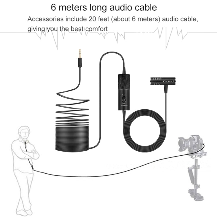 Yanmai R933S Professional Clip-On 3.5mm Plug Lavalier Omni-directional Broadcast Condenser Microphone, For Live Broadcast, Show, KTV, etc - Microphone by Yanmai | Online Shopping South Africa | PMC TechLife | Buy Now Pay Later Mobicred