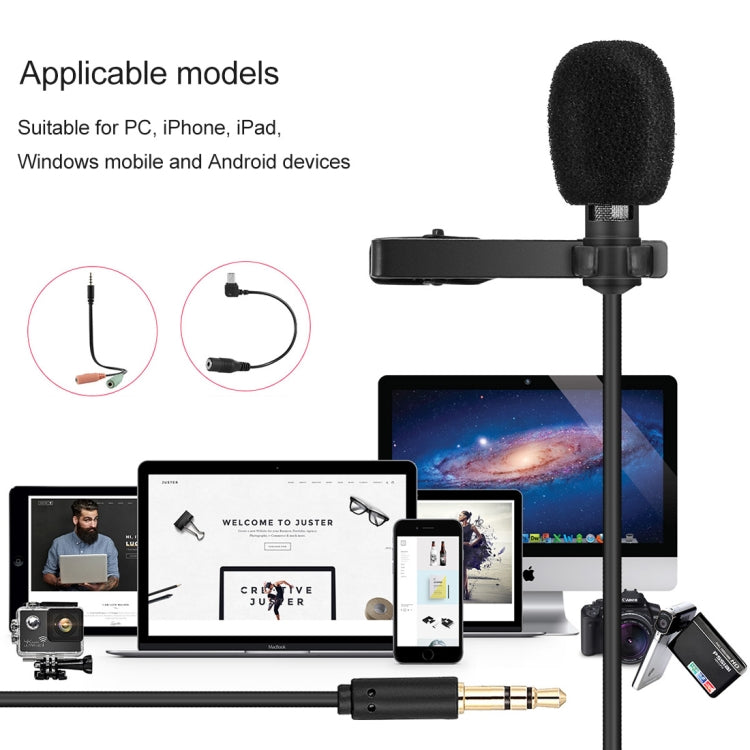 Yanmai R955 Clip-on Lapel Mic Lavalier Omni-directional Double Condenser Microphone, For Live Broadcast, Show, KTV, etc - Microphone by PMC TechLife | Online Shopping South Africa | PMC TechLife | Buy Now Pay Later Mobicred
