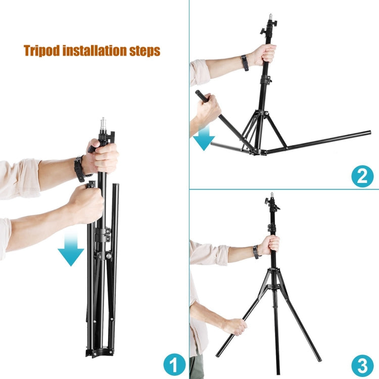 MANTOO RL-12 II 100-240V 28W 12 inch Two-color Dimmable Ring Fill Light with Tripod