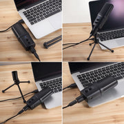 Yanmai SF-970 Professional Condenser Sound Recording Microphone with Tripod Holder & USB Cable , Cable Length: 1.8m(Black)