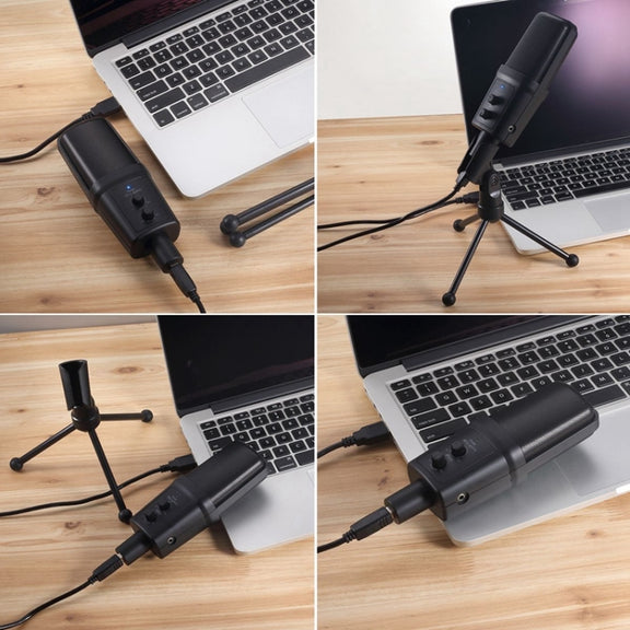 Yanmai SF-970 Professional Condenser Sound Recording Microphone with Tripod Holder & USB Cable , Cable Length: 1.8m(Black)