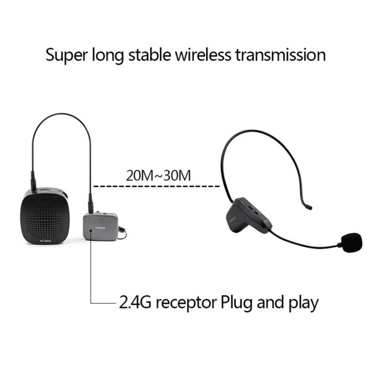 ASiNG WM01 2.4GHz Wireless Audio Transmission Electronic Pickup Microphone, Transmission Distance: 50m - free shipping - PMC Jewellery - Order now!