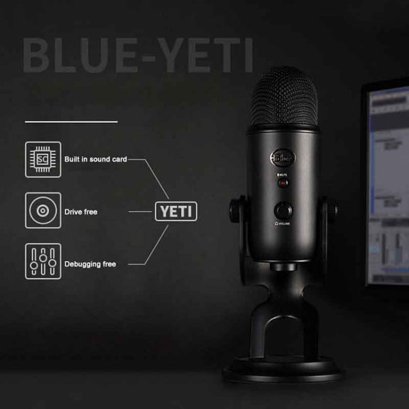 Logitech Blue Yeti USB Condenser Microphone(Silver)