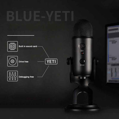 Logitech Blue Yeti USB Condenser Microphone(Black) - free shipping - PMC Jewellery - Order now!