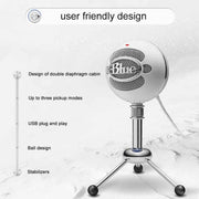 Logitech Blue Snowball-ice USB Condenser Anchor Recording Microphone (Black)