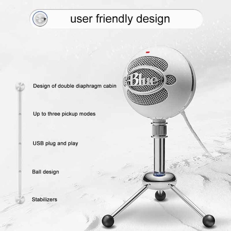 Logitech Blue Snowball-ice USB Condenser Anchor Recording Microphone (Black)