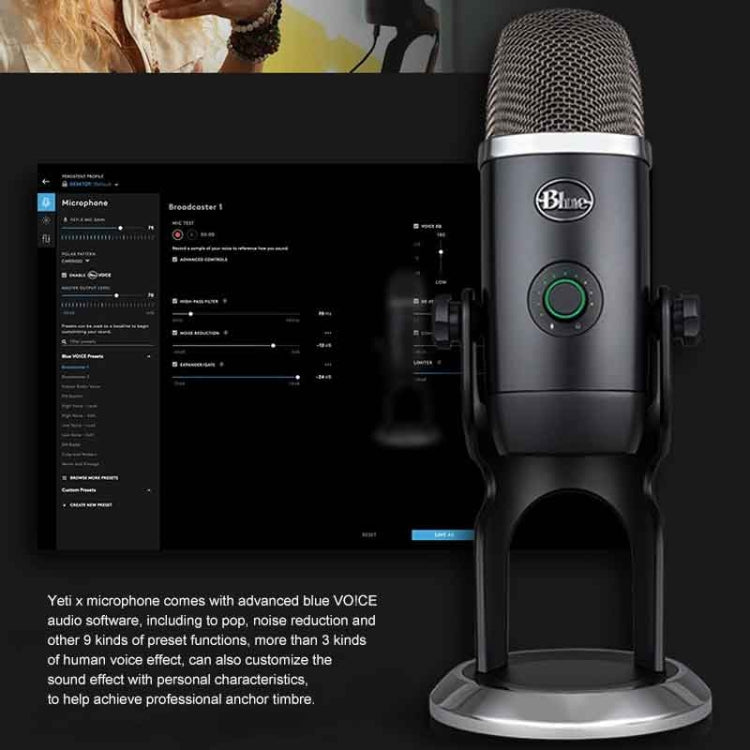 Logitech Blue Yeti X Condenser USB Recording Live Broadcast Microphone (Black) - Microphone by Logitech | Online Shopping South Africa | PMc TechLife | Buy Now Pay Later Mobicred