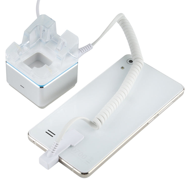 Anti-theft Alarm Stand Security System Burglar Alarm / Anti-theft Alarm Display Holder for Mobile Phones with Micro-USB Port(White) - Security Display Holders by PMc TechLife | Online Shopping South Africa | PMc TechLife | Buy Now Pay Later Mobicred
