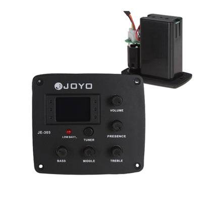 JOYO JE-305 Guitar Pickup 4-Band EQ Preamp Tuner Pickup Equalizer with Tuning Function (Black) - String Instrument Accessories by JOYO | Online Shopping South Africa | PMC Jewellery | Buy Now Pay Later Mobicred
