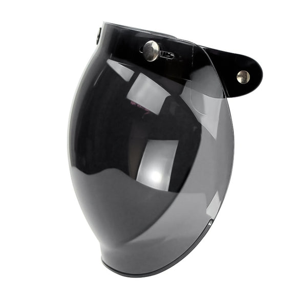 Soman Motorcycle Bubble Visor Open Face Helmet Visor Helmet Windshield Shield with Transparent Frame(Mirror)