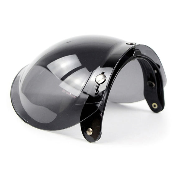 Soman Motorcycle Bubble Visor Open Face Helmet Visor Helmet Windshield Shield with Transparent Frame(Mirror)