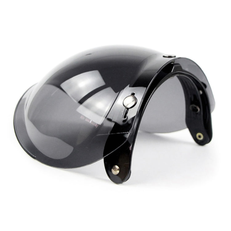 Soman Motorcycle Bubble Visor Open Face Helmet Visor Helmet Windshield Shield with Transparent Frame(Mirror)