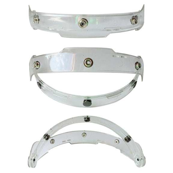 Soman Motorcycle Bubble Visor Open Face Helmet Visor Helmet Windshield Shield with Transparent Frame(Mirror)