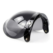 Soman Motorcycle Bubble Visor Open Face Helmet Visor Helmet Windshield Shield with Transparent Frame(Light Smoke)