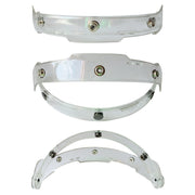 Soman Motorcycle Bubble Visor Open Face Helmet Visor Helmet Windshield Shield with Transparent Frame(Light Smoke)