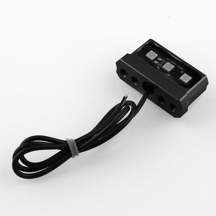LPF013 Motorcycle Modification Accessories Universal Aircraft Shape Aluminum Alloy License Plate Bracket with LED Lights (Blue) - Others by PMC Jewellery | Online Shopping South Africa | PMC Jewellery | Buy Now Pay Later Mobicred