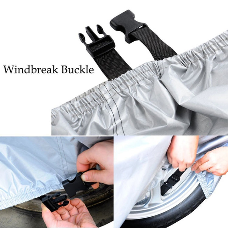 210D Oxford Cloth Motorcycle Electric Car Rainproof Dust-proof Cover, Size: XL (Black Silver) - Raincoat by PMC TechLife | Online Shopping South Africa | PMC TechLife | Buy Now Pay Later Mobicred