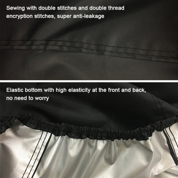 210D Oxford Cloth Motorcycle Electric Car Rainproof Dust-proof Cover, Size: XXXL (Black Silver)